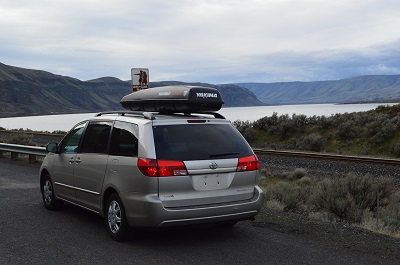 Evolve Wild mini van loaded up for a Transformational Nature Based Experience!